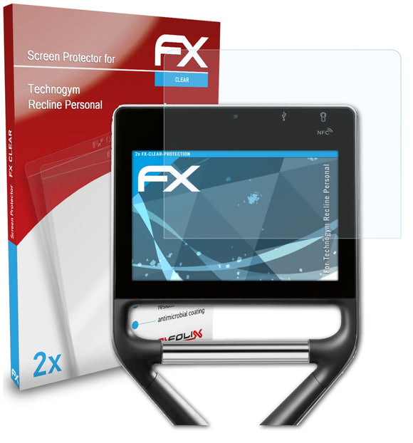 atFoliX FX-Clear Schutzfolie für Technogym Recline Personal