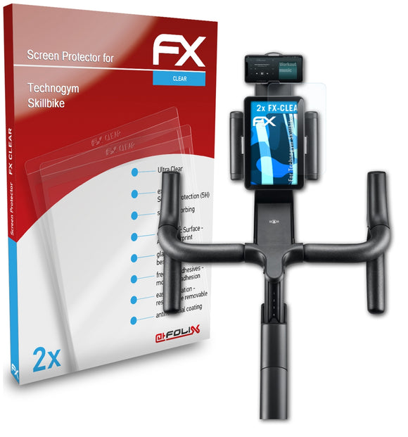 atFoliX FX-Clear Schutzfolie für Technogym Skillbike
