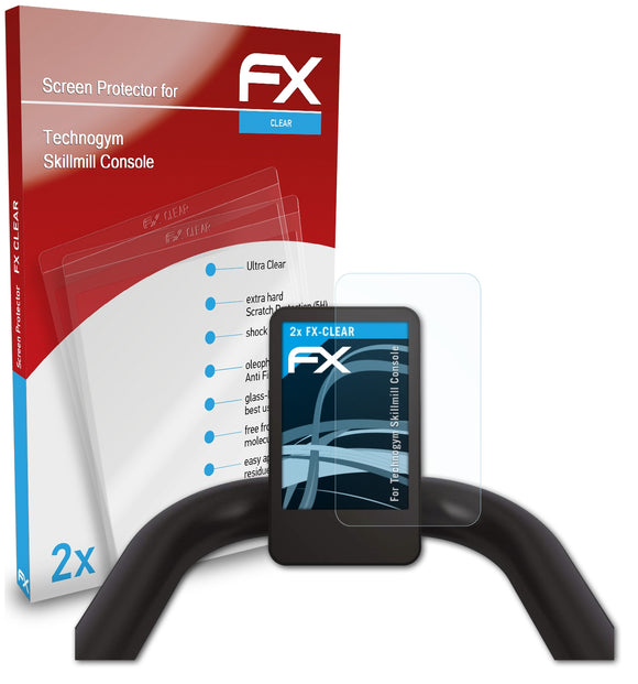 atFoliX FX-Clear Schutzfolie für Technogym Skillmill Console