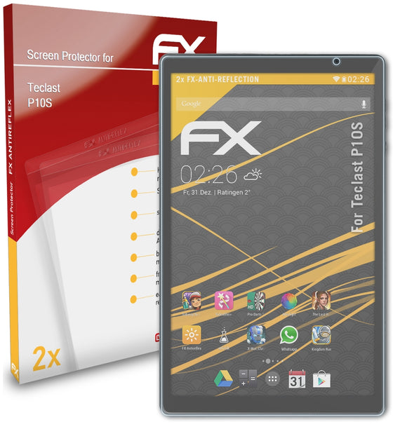 atFoliX FX-Antireflex Displayschutzfolie für Teclast P10S
