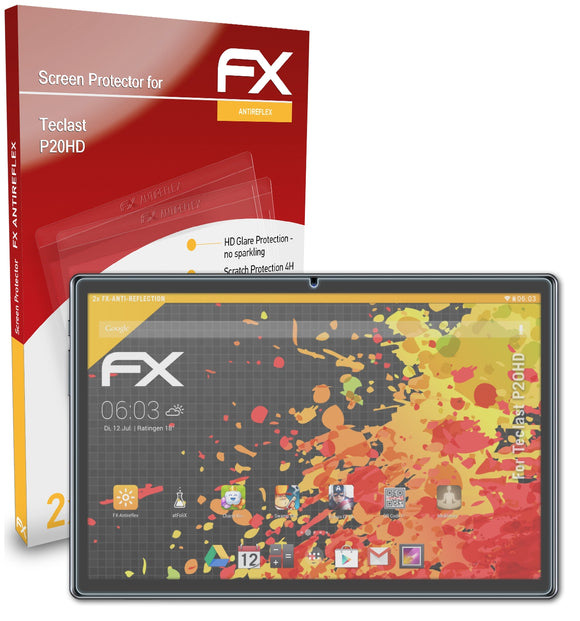 atFoliX FX-Antireflex Displayschutzfolie für Teclast P20HD