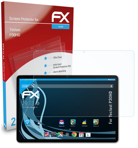 atFoliX FX-Clear Schutzfolie für Teclast P30HD