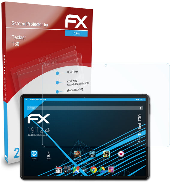 atFoliX FX-Clear Schutzfolie für Teclast T30