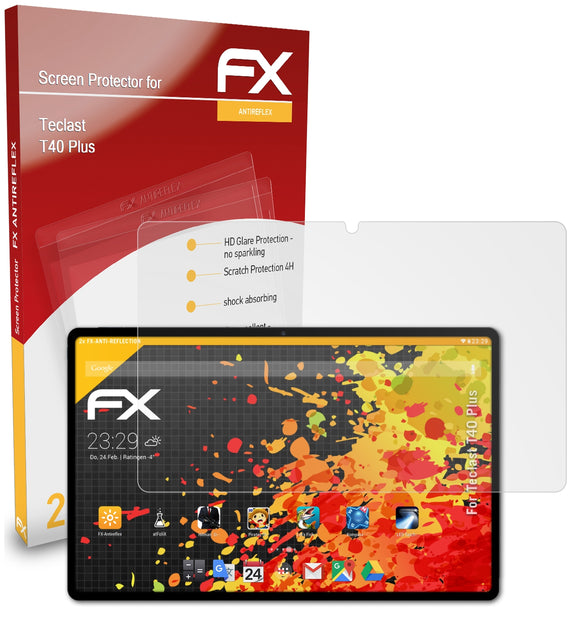 atFoliX FX-Antireflex Displayschutzfolie für Teclast T40 Plus
