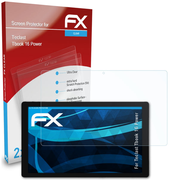 atFoliX FX-Clear Schutzfolie für Teclast Tbook 16 Power