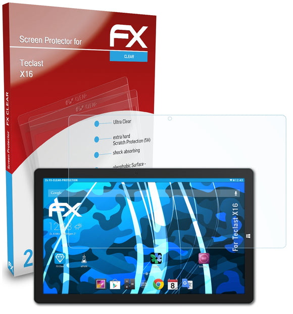 atFoliX FX-Clear Schutzfolie für Teclast X16