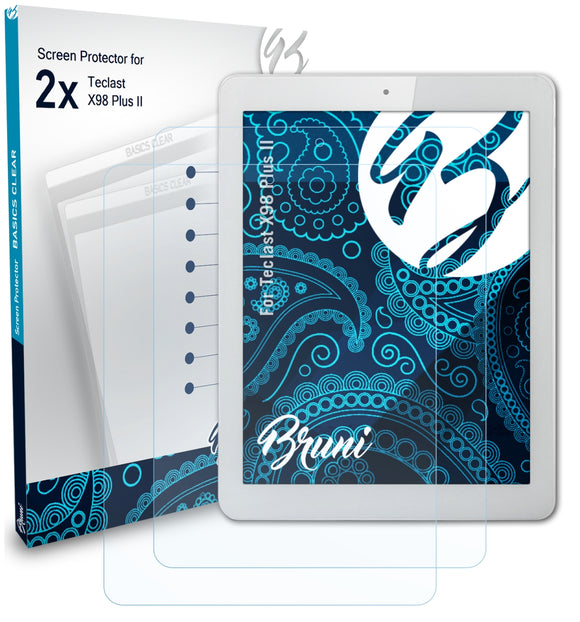 Bruni Basics-Clear Displayschutzfolie für Teclast X98 Plus II