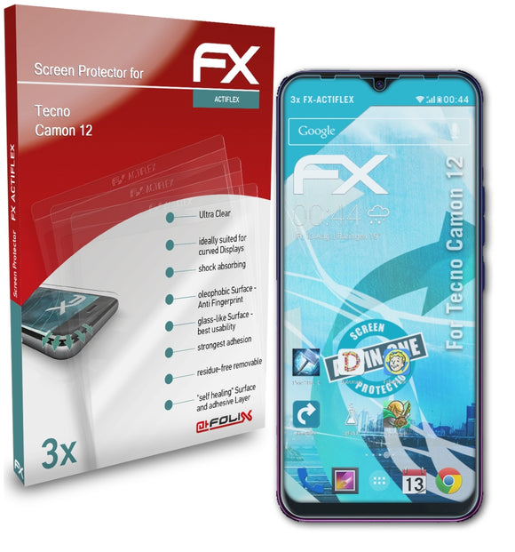 atFoliX FX-ActiFleX Displayschutzfolie für Tecno Camon 12