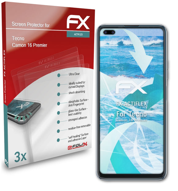 atFoliX FX-ActiFleX Displayschutzfolie für Tecno Camon 16 Premier