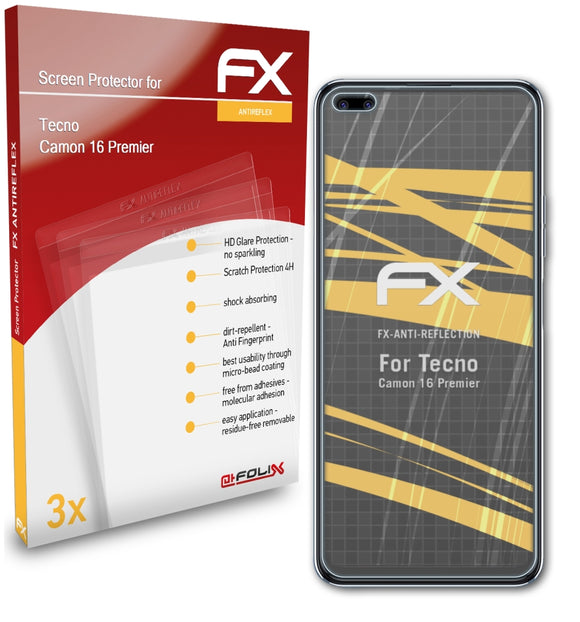 atFoliX FX-Antireflex Displayschutzfolie für Tecno Camon 16 Premier