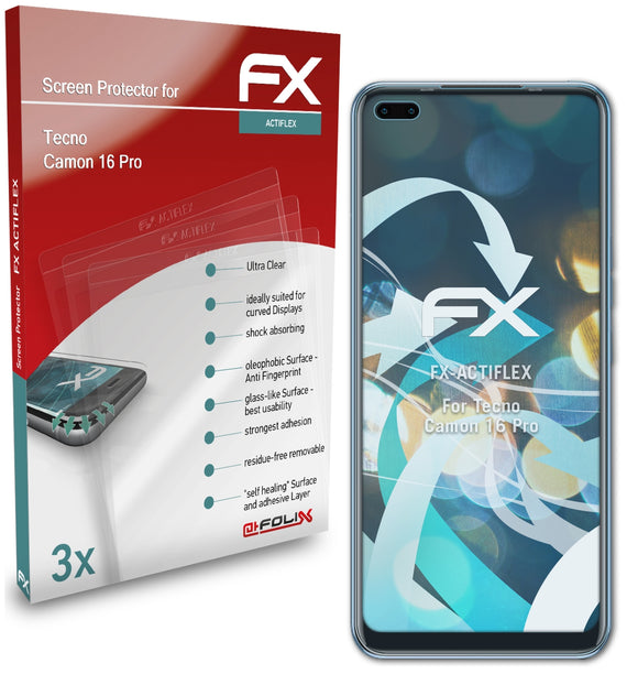 atFoliX FX-ActiFleX Displayschutzfolie für Tecno Camon 16 Pro