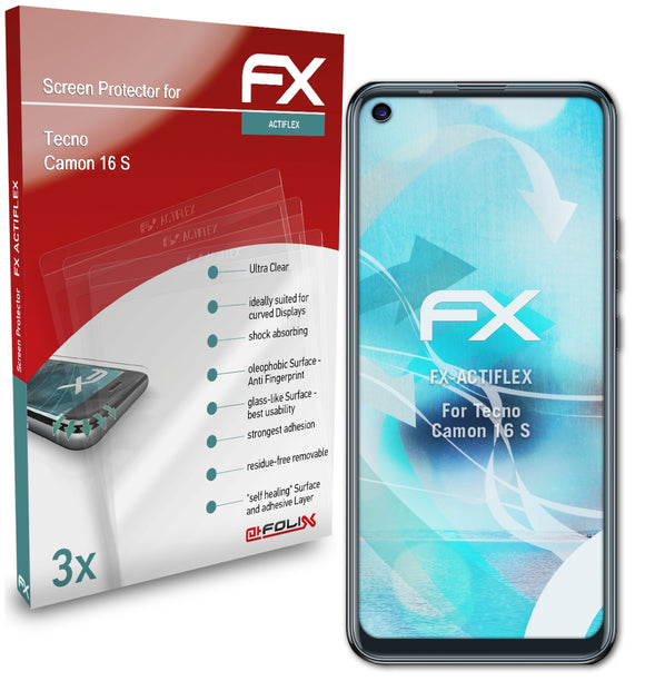 atFoliX FX-ActiFleX Displayschutzfolie für Tecno Camon 16 S