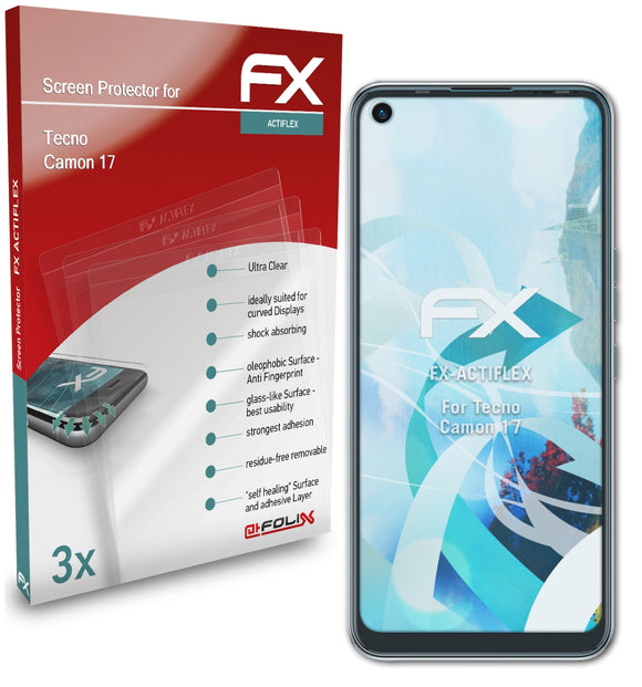 atFoliX FX-ActiFleX Displayschutzfolie für Tecno Camon 17
