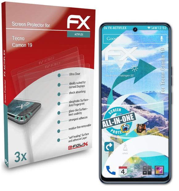 atFoliX FX-ActiFleX Displayschutzfolie für Tecno Camon 19