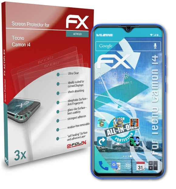 atFoliX FX-ActiFleX Displayschutzfolie für Tecno Camon i4