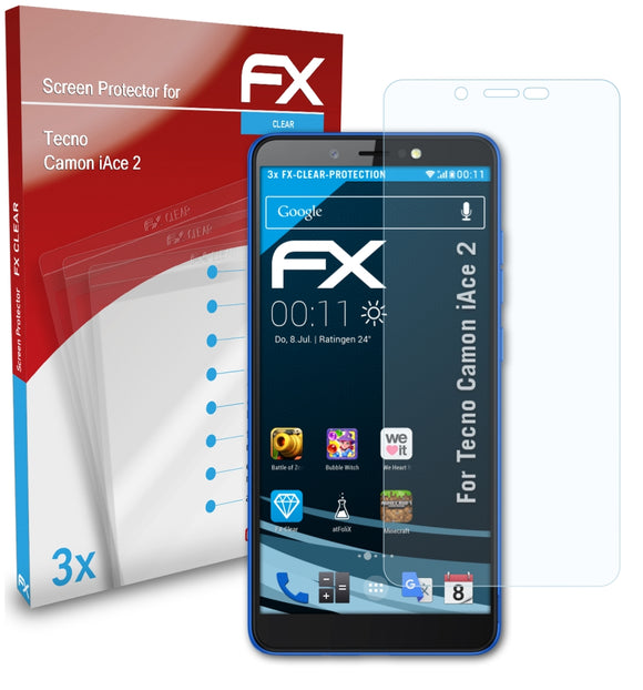 atFoliX FX-Clear Schutzfolie für Tecno Camon iAce 2