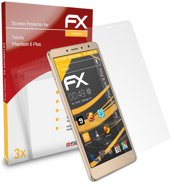 atFoliX FX-Antireflex Displayschutzfolie für Tecno Phantom 6 Plus