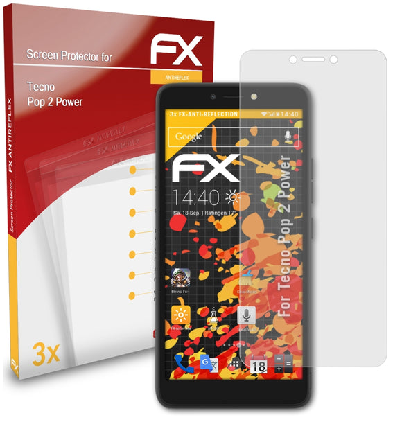 atFoliX FX-Antireflex Displayschutzfolie für Tecno Pop 2 Power