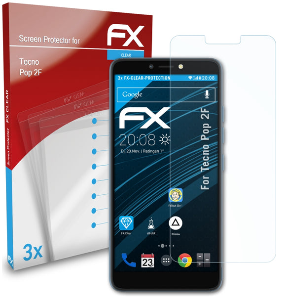 atFoliX FX-Clear Schutzfolie für Tecno Pop 2F
