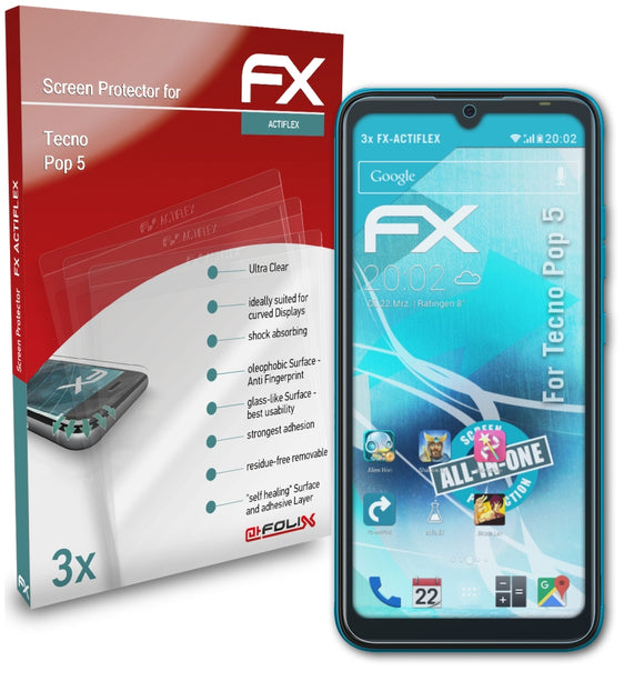 atFoliX FX-ActiFleX Displayschutzfolie für Tecno Pop 5