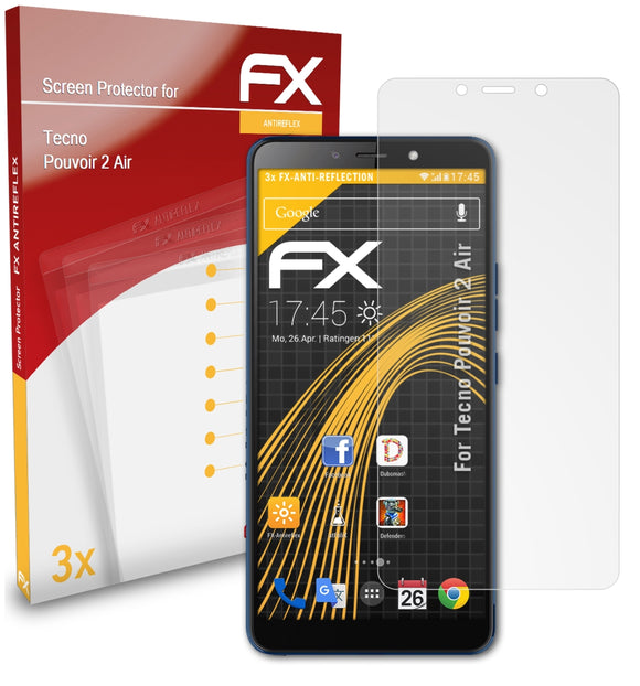 atFoliX FX-Antireflex Displayschutzfolie für Tecno Pouvoir 2 Air