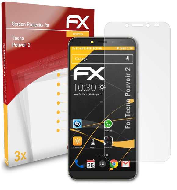 atFoliX FX-Antireflex Displayschutzfolie für Tecno Pouvoir 2