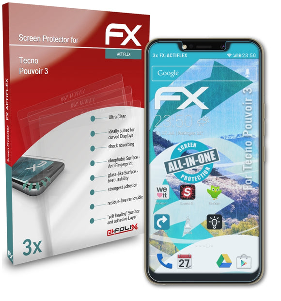 atFoliX FX-ActiFleX Displayschutzfolie für Tecno Pouvoir 3