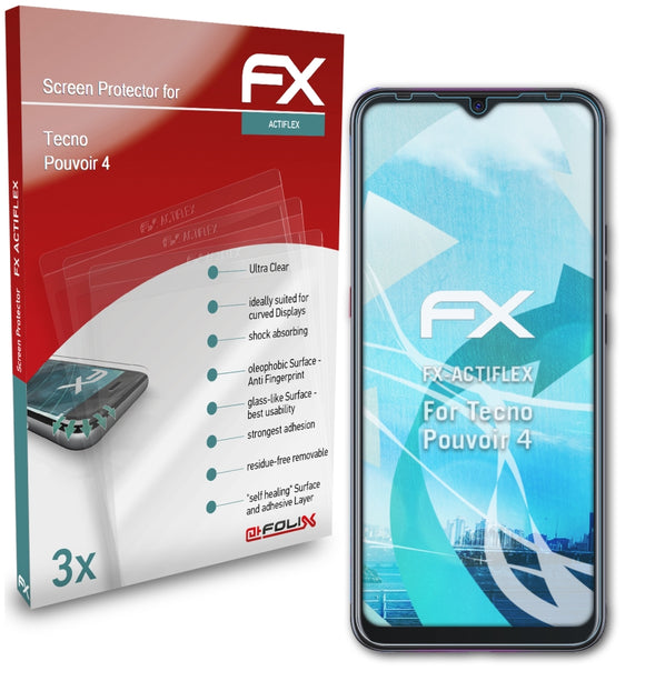 atFoliX FX-ActiFleX Displayschutzfolie für Tecno Pouvoir 4
