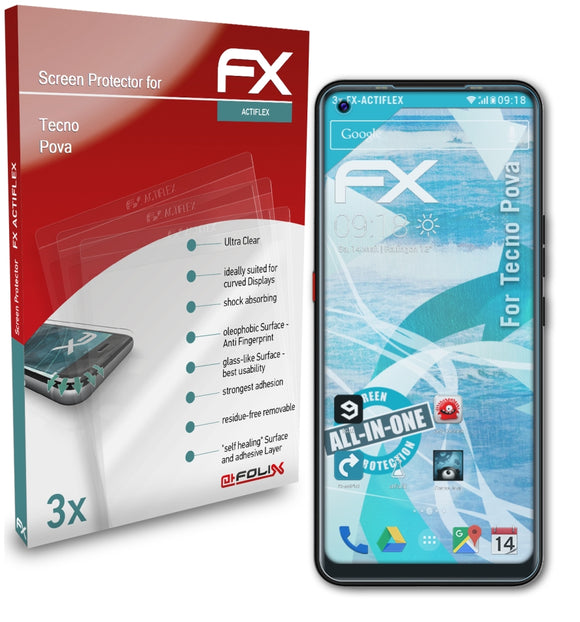 atFoliX FX-ActiFleX Displayschutzfolie für Tecno Pova