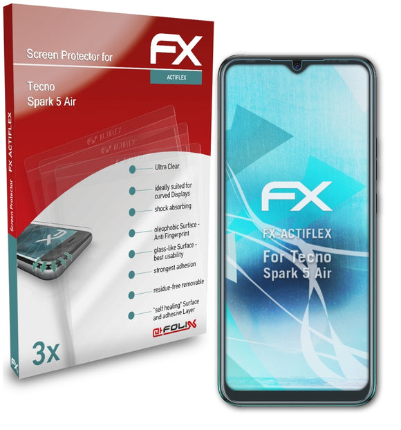 atFoliX FX-ActiFleX Displayschutzfolie für Tecno Spark 5 Air