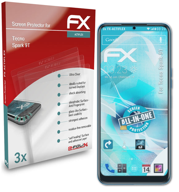 atFoliX FX-ActiFleX Displayschutzfolie für Tecno Spark 9T