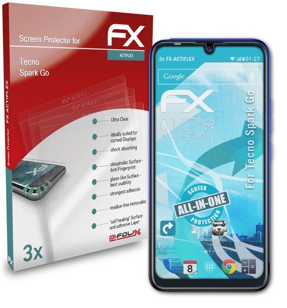 atFoliX FX-ActiFleX Displayschutzfolie für Tecno Spark Go