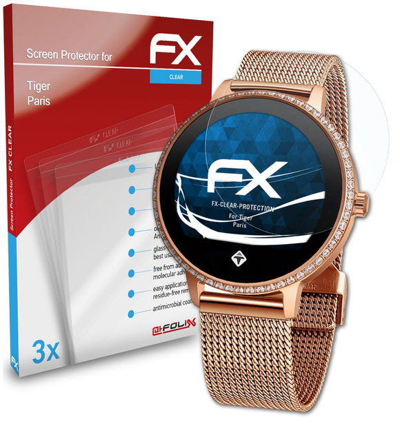 atFoliX FX-Clear Schutzfolie für Tiger Paris