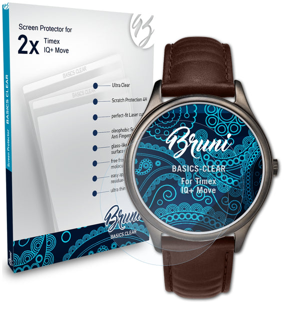 Bruni Basics-Clear Displayschutzfolie für Timex IQ+ Move