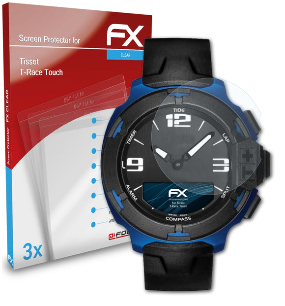 atFoliX FX-Clear Schutzfolie für Tissot T-Race Touch