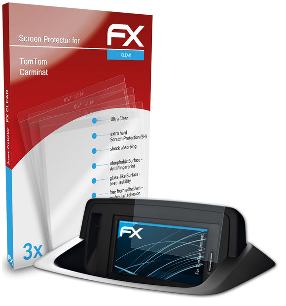 atFoliX FX-Clear Schutzfolie für TomTom Carminat