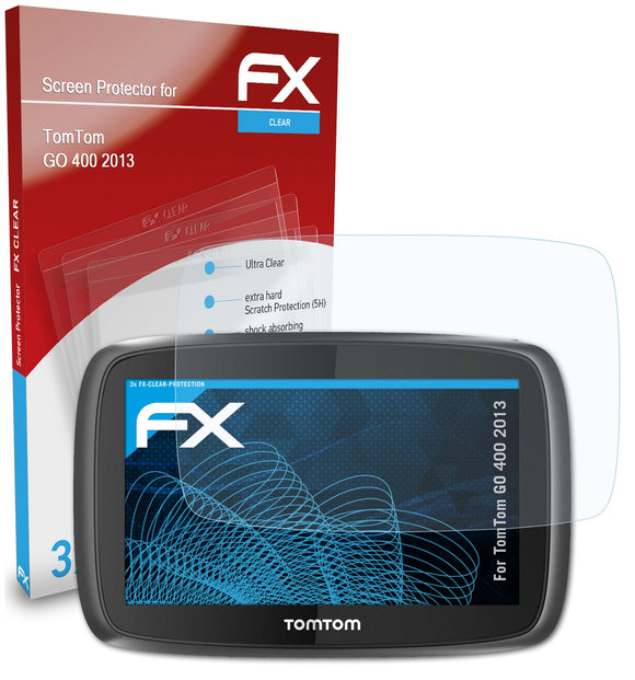 atFoliX FX-Clear Schutzfolie für TomTom GO 400 (2013)