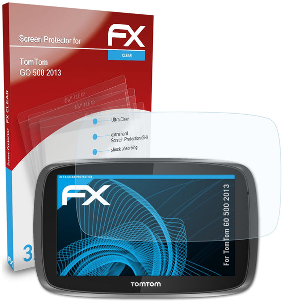 atFoliX FX-Clear Schutzfolie für TomTom GO 500 (2013)