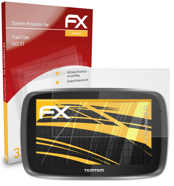 atFoliX FX-Antireflex Displayschutzfolie für TomTom GO 51