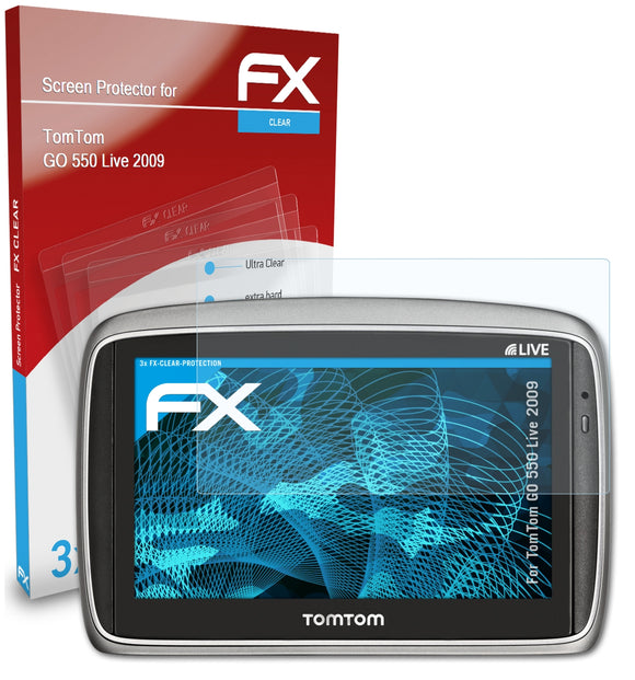 atFoliX FX-Clear Schutzfolie für TomTom GO 550 Live (2009)
