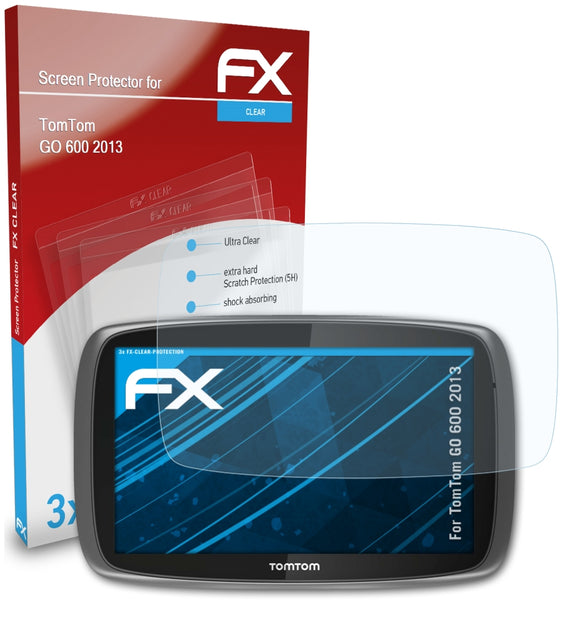 atFoliX FX-Clear Schutzfolie für TomTom GO 600 (2013)