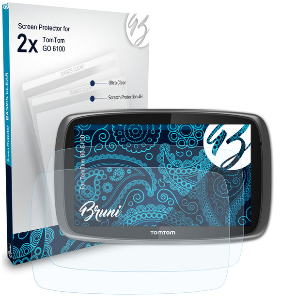 Bruni Basics-Clear Displayschutzfolie für TomTom GO 6100