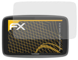 Panzerfolie atFoliX kompatibel mit TomTom GO 620 / 6200 2016, entspiegelnde und stoßdämpfende FX (3X)