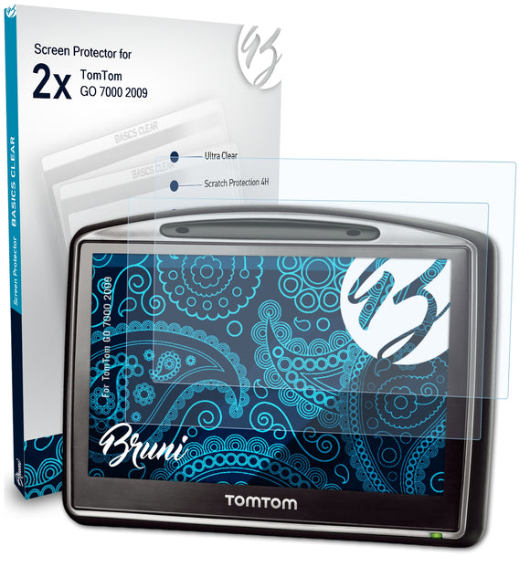 Bruni Basics-Clear Displayschutzfolie für TomTom GO 7000 (2009)