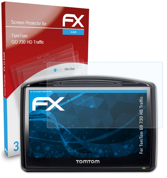 atFoliX FX-Clear Schutzfolie für TomTom GO 730 HD Traffic