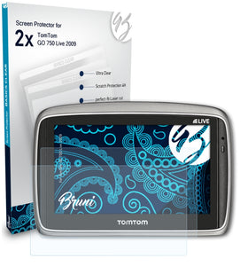 Bruni Basics-Clear Displayschutzfolie für TomTom GO 750 Live (2009)