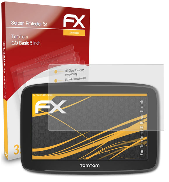 atFoliX FX-Antireflex Displayschutzfolie für TomTom GO Basic (5 inch)
