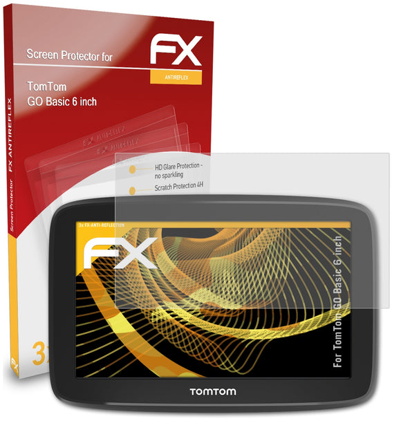 atFoliX FX-Antireflex Displayschutzfolie für TomTom GO Basic (6 inch)