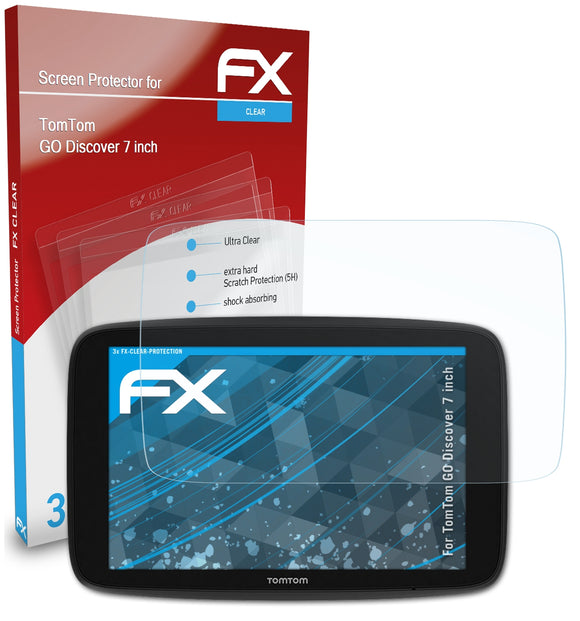 atFoliX FX-Clear Schutzfolie für TomTom GO Discover 7 inch