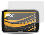 Panzerfolie atFoliX kompatibel mit TomTom GO Premium 6 inch, entspiegelnde und stoßdämpfende FX (3X)